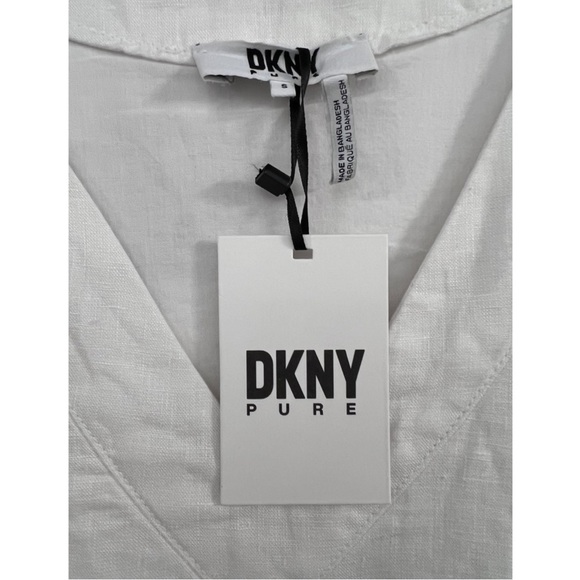 NWT $115 DKNY Linen V-neck Linen Midi - Picture 8 of 11